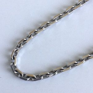 Chunky Silver Long Necklace